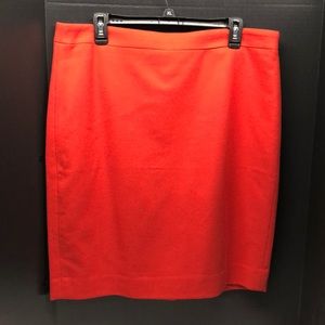 NWT JCrew Pencil Skirt Deep orange color